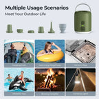 Tiny Air Pump with Camping Lantern 4.5kPa Air Pump with Magnetic Design for Inflatable Air Mattress Sleeping Pads