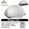 2 Person Tent 20D Nylon 210T Waterproof Ultralight Camping Hiking Tent with Mat Backpacking Travel Tent