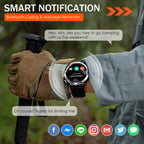 Smart Watch For Men With Bluetooth Calling & Full Touch Screen, Has Health Monitor For Heart Rate And Has Flashlight