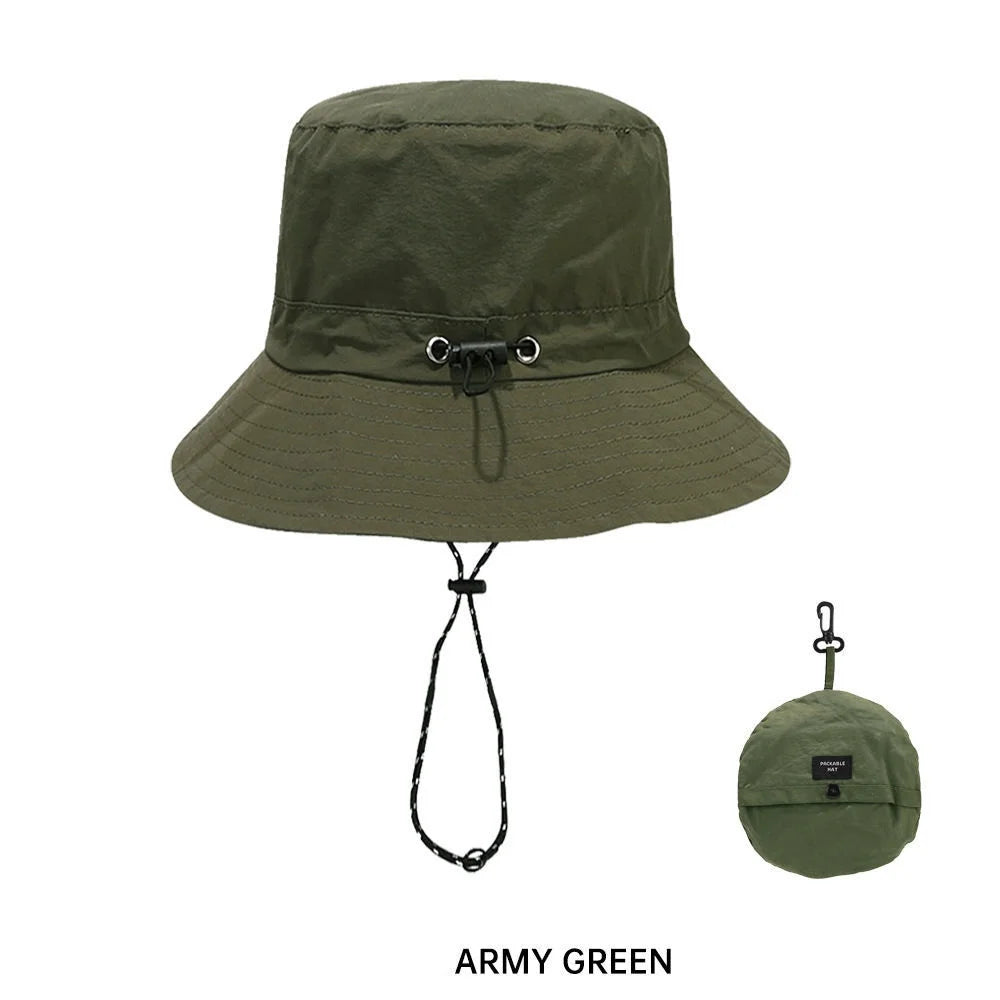 1PCWaterproof Fisherman Hat Can be Receivable Bag Basin Hat Summer Thin Quick-drying Outdoor Mountaineering Hat Men's Sun Hat fo