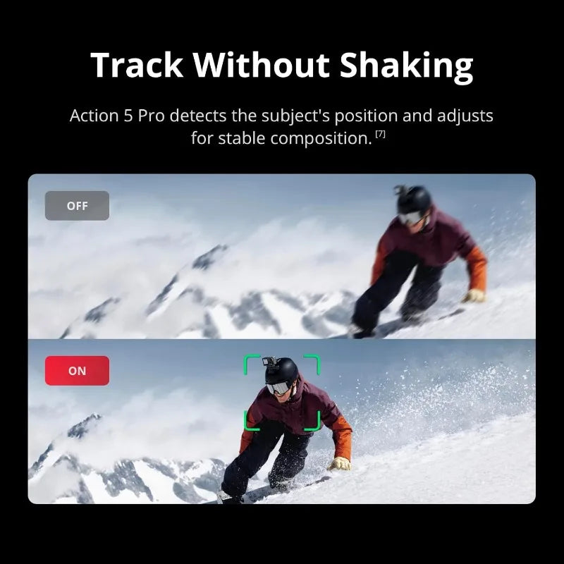 Waterproof Action Camera with 1/1.3" Sensor, 4K/120fps Video, Subject Tracking, Stabilization