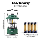 LED Camping Lantern 360° Panoramic Light | Warm & Cool White Modes Portable Tent Lamp for Hiking Fishing Emergency