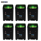 4Pcs/6pcs/8pcs Wireless Remote Control Wifi APP Smart LED Par 6x18W 6in1 RGBAW+UV Battery lamp