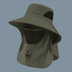 Summer Sun Hats With UV Protection For Outdoors,  Hunting, Hiking & Camping With Visor And Neck Flap For Men & Women.