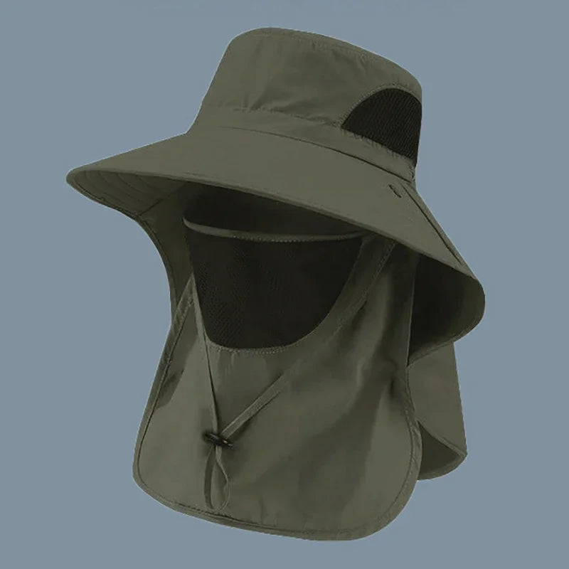 Summer Sun Hats With UV Protection For Outdoors,  Hunting, Hiking & Camping With Visor And Neck Flap For Men & Women.