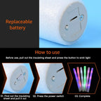 100Pcs LED Glow Sticks Bulk Colorful RGB Tube Dark Light for Party Or Camping And Hiking