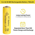 30pcs/24pcs/18pcs/12pcs/6pcs AA AAA NiMh 1.2V 700mah Rechargeable Battery Set with 6 Slot Charger