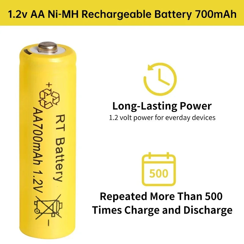 30pcs/24pcs/18pcs/12pcs/6pcs AA AAA NiMh 1.2V 700mah Rechargeable Battery Set with 6 Slot Charger