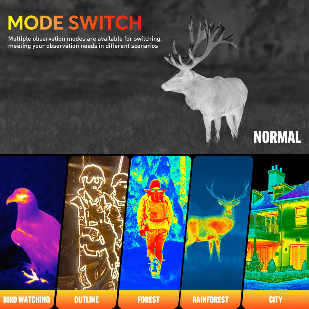 Thermal Imaging Night Vision Monoculars AI Super-resolution 384*288 for Camping Hunting Firefighting Surveillance