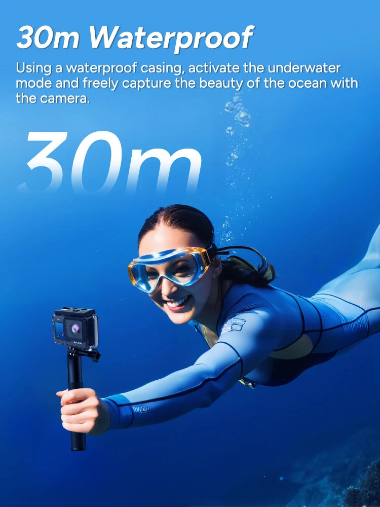 Pro 4K Dual Waterproof Touch Screen Action Camera With WiFi & Night Vision