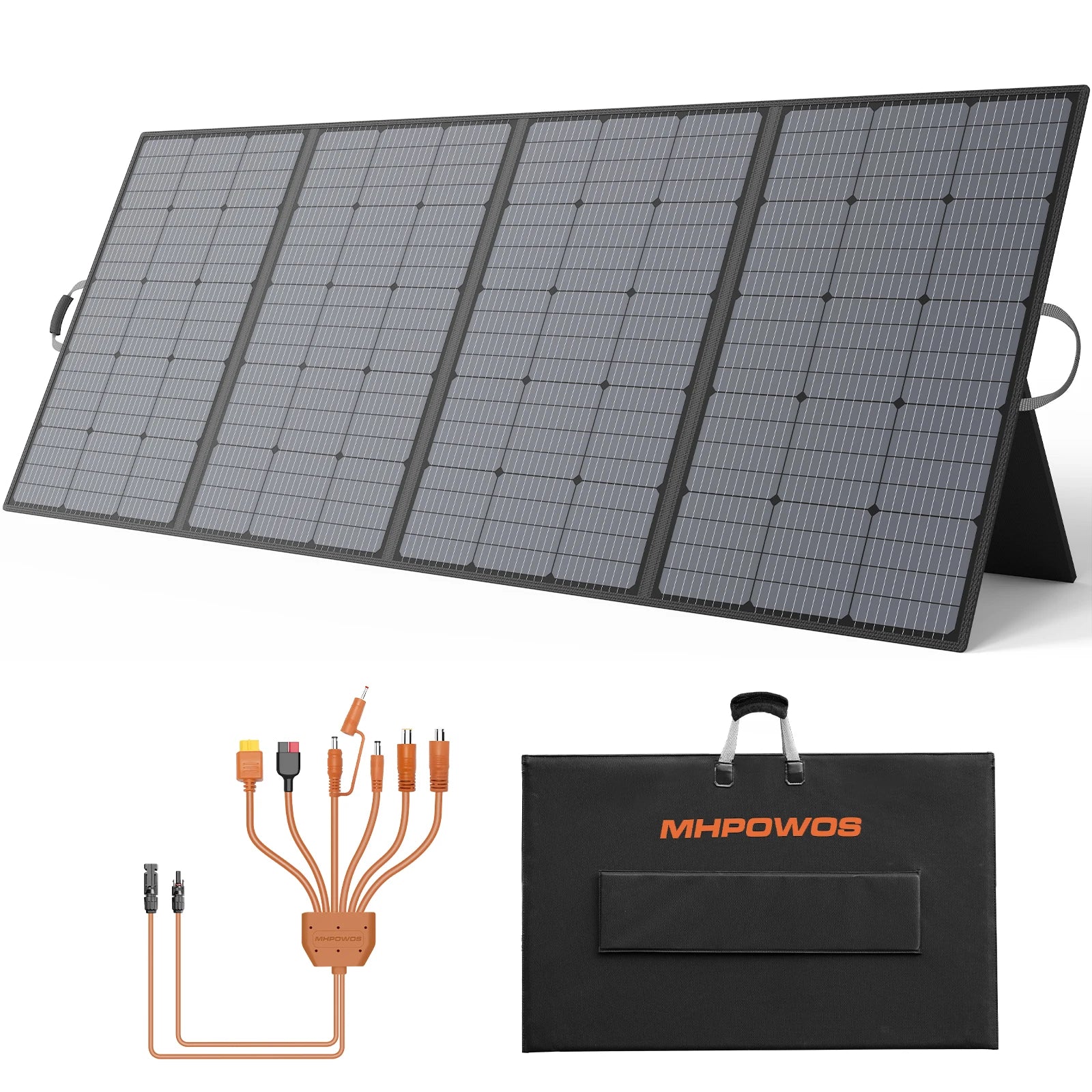400W Portable Solar Panel 31 V Foldable Solar Panels Charger with 7 in 1 Solar Cable for Camping , Outdoor, Powerstation