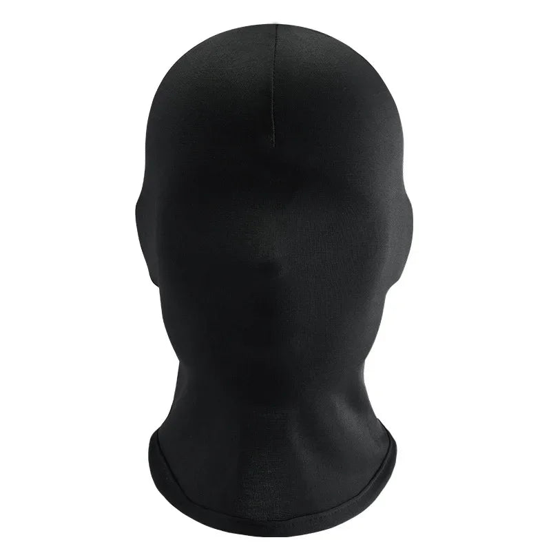 Summer Black Full Face No Hole Cover Hat Women Men Cs Balaclava Cap Sun Uv Protection Bike Motorcycle Multi-Hole Ski Mask