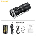 Mini SST40 LED 1300lm Tactical 18350 Rechargeable Flashlight 6000K Keychain Emergency Torch Led Light with Magnetic