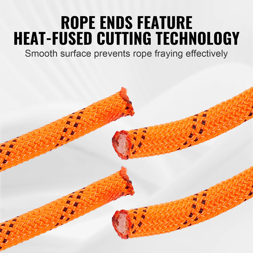 220ft Dual-Weave Polyester Rope 48-Strand Outdoor Accessories Emergency Cord for Camping Swinging Rappelling Rescue