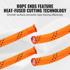 220ft Dual-Weave Polyester Rope 48-Strand Outdoor Accessories Emergency Cord for Camping Swinging Rappelling Rescue