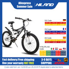 20 Inch Kids' Bike for Kids Ages 5-13 Years Old, Dual-Suspension Kids Mountain Bike