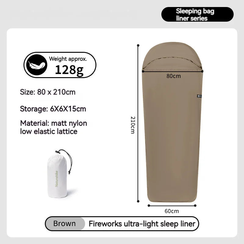 Sleeping Bag Liner 128g Ultralight Single Stretch Envelope Soft Style For Tourism Camping Sleeping Bags Accessories