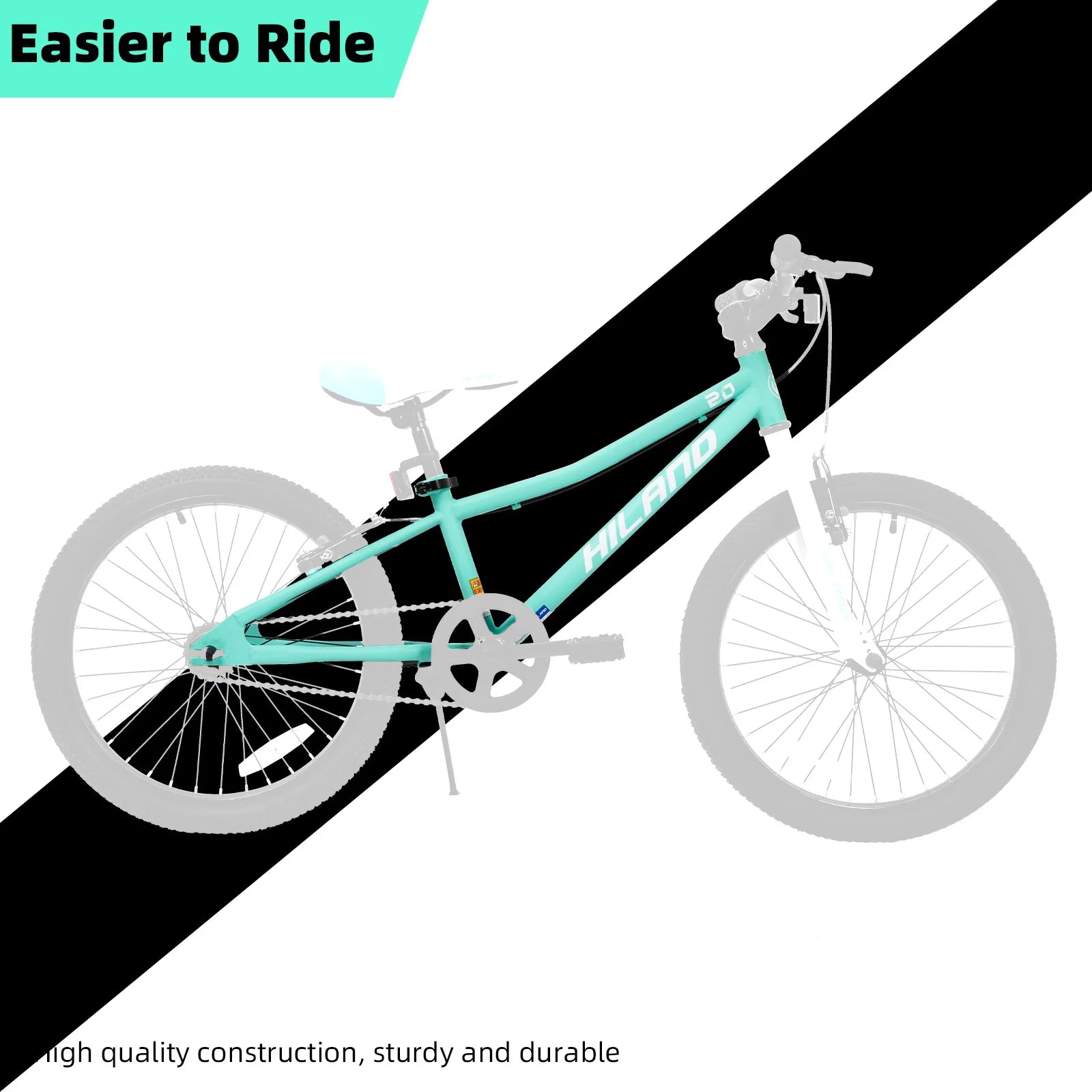 20 Inch Kids Mountain Bike for Boys, Girls, Single Speed Kids Bicycles with Dual Handbrakes and Kickstand ﻿