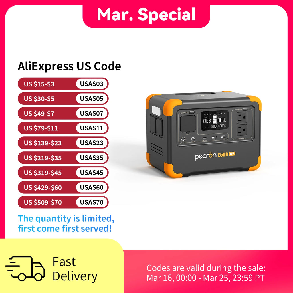 600W Portable Power Station 576Wh LiFePO4 Battery Fast Charging Solar Generator for Home Backup & Camping