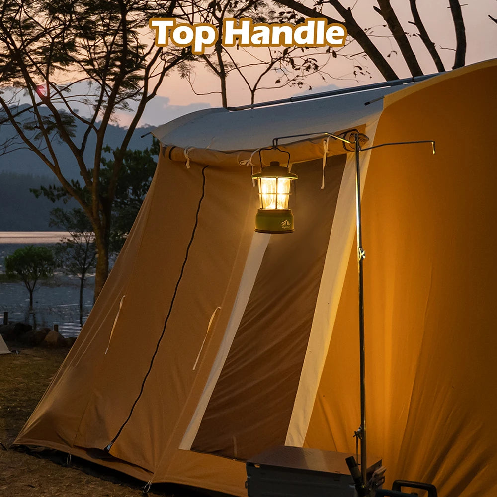LED Camping Lantern 360° Panoramic Light | Warm & Cool White Modes Portable Tent Lamp for Hiking Fishing Emergency