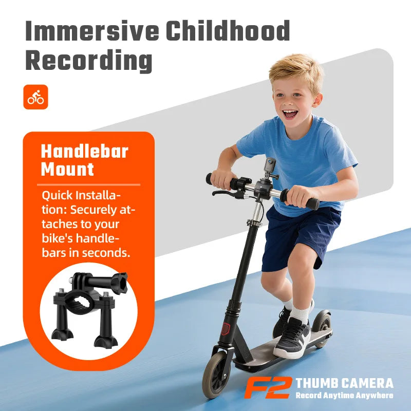 1.44-inch HD 1080p Thumb-Sized Action Camera for Kids, Outdoor Video Recorder, Mini Compact Action Camera with Memory Card