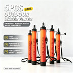 1-5 Pcs Outdoor Mini Water Filter Straw Camping Purification Portable