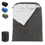 Double Sleeping Bag for Adults with Pillow Lightweight 3 Season Portable Compact Sleeping Bag for 2 Person Hiking Fishing