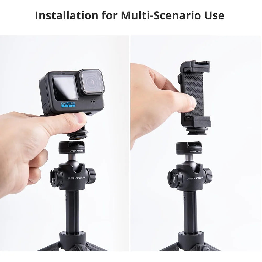 CapLock Extension Pole Tripod Selfie Stick with phone mount Set Fit Standard 1/4 Quick Release Action Camera Parts