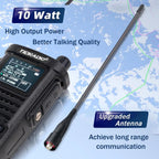 2nd Generation 10W Profession Walkie Talkie,  Long Range Emergency Radio, Portable Two Way Radio Receiver Search Repeaters