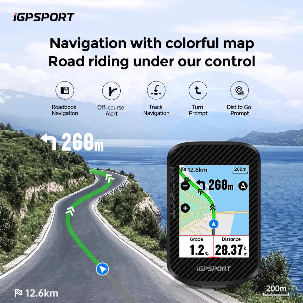 Touch-screen Bike Computer Global Map Cycling Computer Wireless Bike GPS Computer Support E-bike