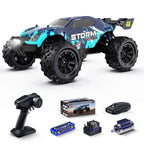 1/14 Scale Fast Brushless RC Truck 4X4 with 3S LiPo Battery-Includes 4 Spare Parts Kits LightBlue