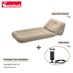 CAMEBUST Foldable Interior Air Mattress Inflatable Adjustable Sofa Bed Sleeping Mat for Home And Outdoor Use Brown/Grey