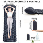Outdoor Camping Inflatable Mattress Sleeping Pad With Pillows Ultralight Air Mat Built In Inflator Pump Hiking