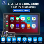 7", 9" or 10“ 2 DIN Android 15 4 GB Plus 64GB Multimedia Player GPS Navigation Tablet With Bluetooth And WIFI
