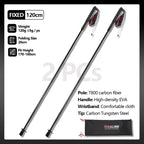 2PCs Trekking Poles Carbon Fiber 115g Ultra-Light For Hiking & Camping. Foldable Outdoor Gear