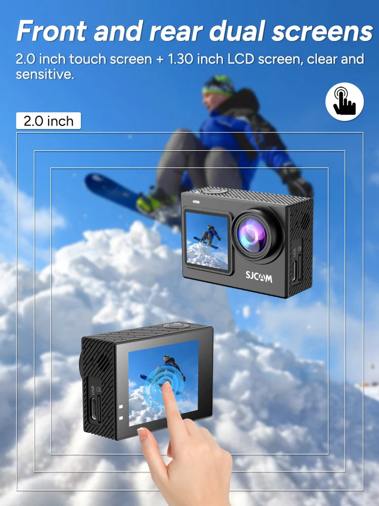 Pro 4K Dual Waterproof Touch Screen Action Camera With WiFi & Night Vision