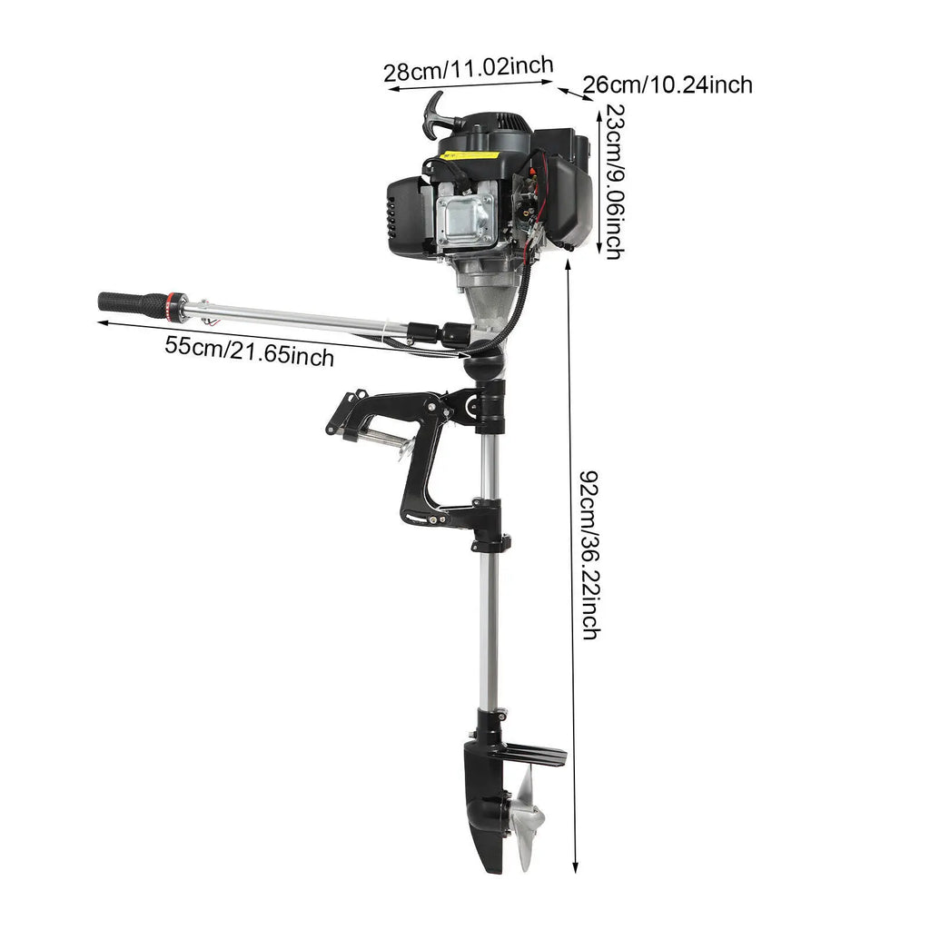 E-Start 7.5HP 4-Stroke Outboard Trolling  Motor 144CC