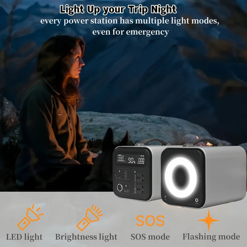 Outdoor Portable Power Station/Generator 200W 500W 1000W 1800W 2400W 2600W For Camping RV-trip UPS For Starlink