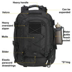 Extra Large 60L Tactical Water Resistant Backpack For Men & Women, For Camping, Fishing, Hiking, Travel & Laptop