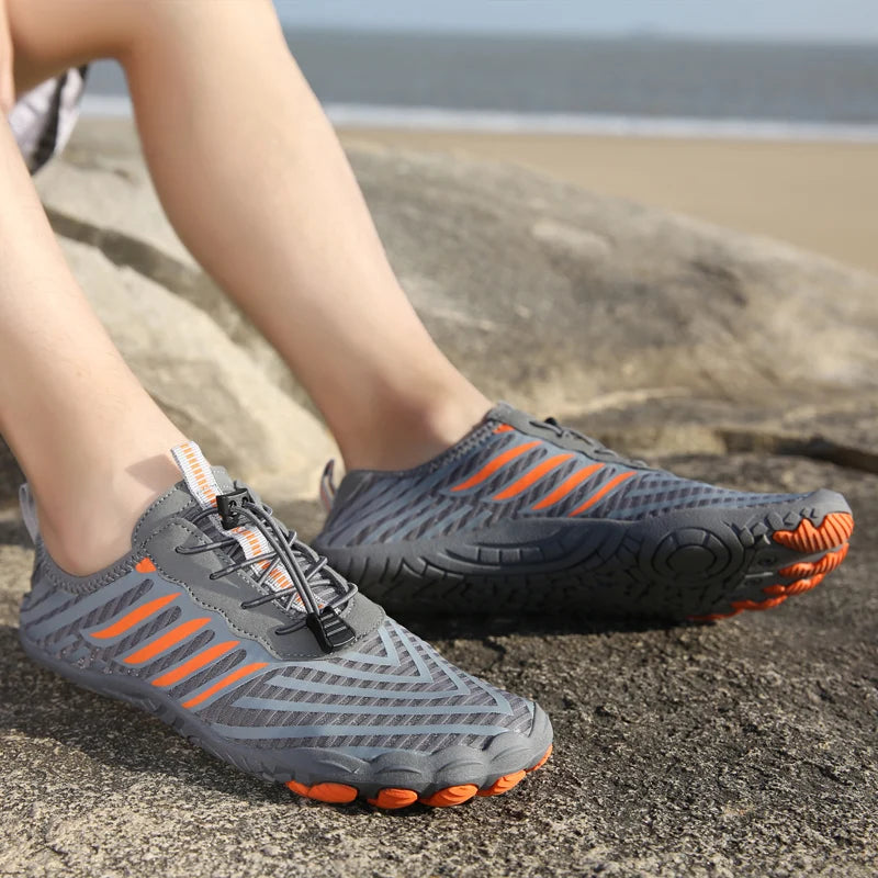Men Water Shoes Beach Barefoot Swimming Surfing Seaside Aqua Shoes Upstream Wading Sneakers Fitness Hiking Walking Footwear