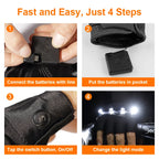 LED Gloves Mountain Hiking Cycling Fishing Outdoor Night Sports Anti Slip Lighting Touch Screen Half Finger Men Green