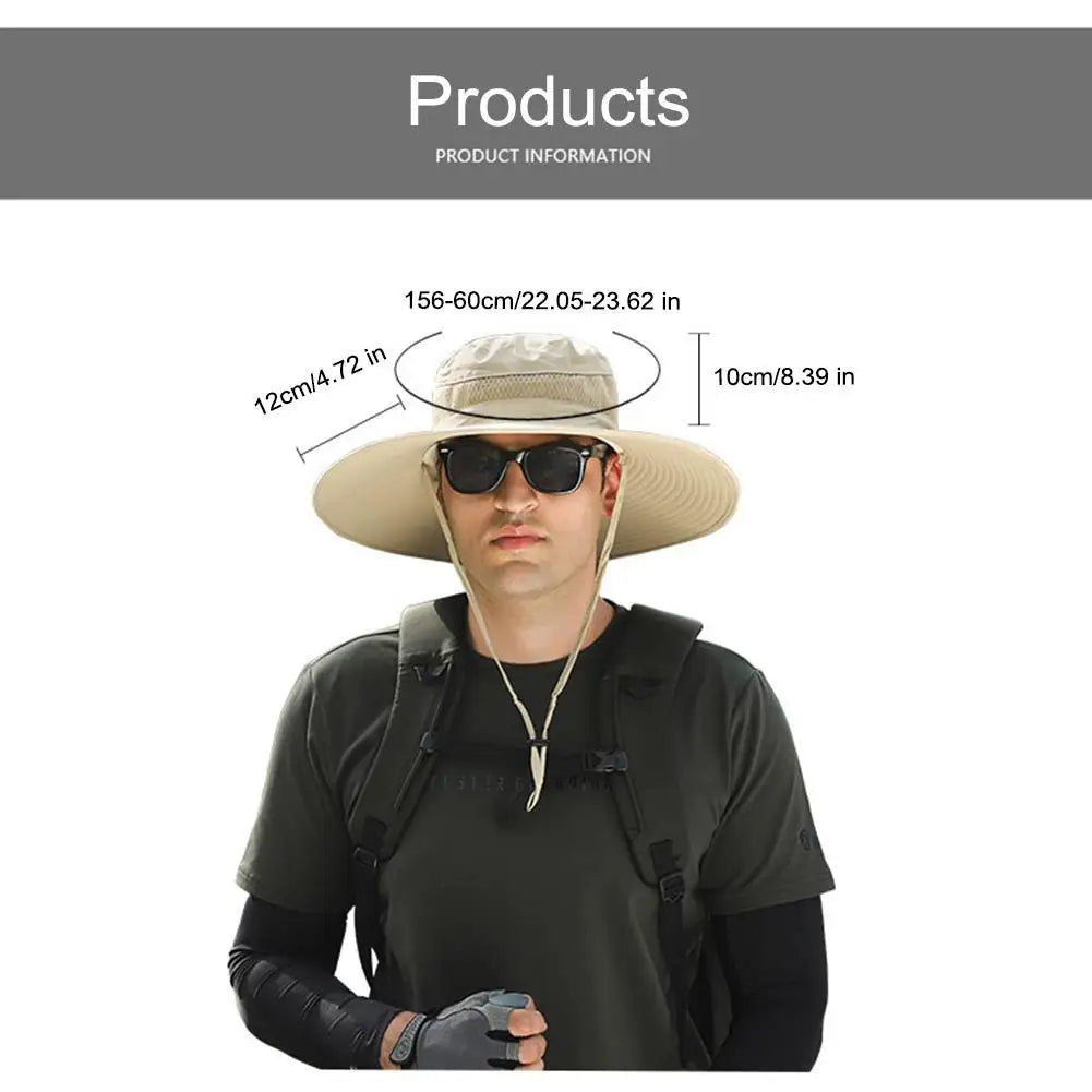 Outdoor Camping Fishing Hiking Sunscreen Fisherman Hat Solar Fan Cap Portable Solar Charging Cap with Fan Suitable
