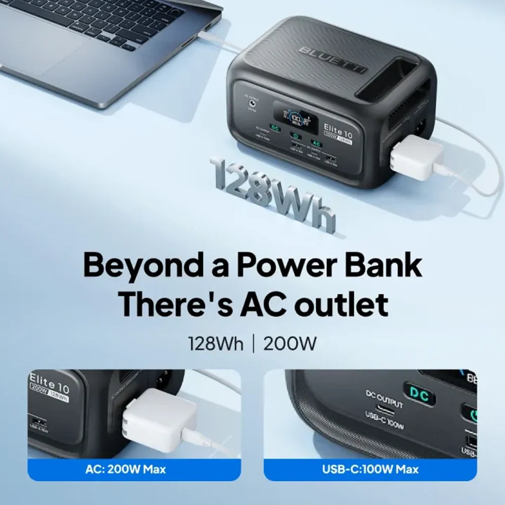 200W Mini Power Station With 100W USB C Fast Charge Portable Solar Generator For Camping
