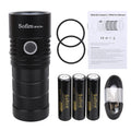 8000 Lumen Powerful LED Flashlight  With 4 SST40 USB C Rechargeable Batteries