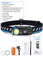 EDC Powerful LED Headlamp 1000Lumens Magnetic Rechargeable Head Lamp XP-L HI Camping Torch Flashlight