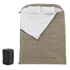Double Sleeping Bag for Adults with Pillow Lightweight 3 Season Portable Compact Sleeping Bag for 2 Person Hiking Fishing
