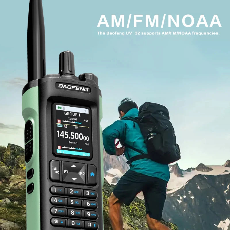 Walkie Talkie DMR GPS 10W Programming Multi Band Wireless Copy Frequency Type-C DM-32UV Ham 2 Way Ra