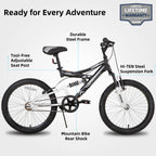 20 Inch Kids' Bike for Kids Ages 5-13 Years Old, Dual-Suspension Kids Mountain Bike