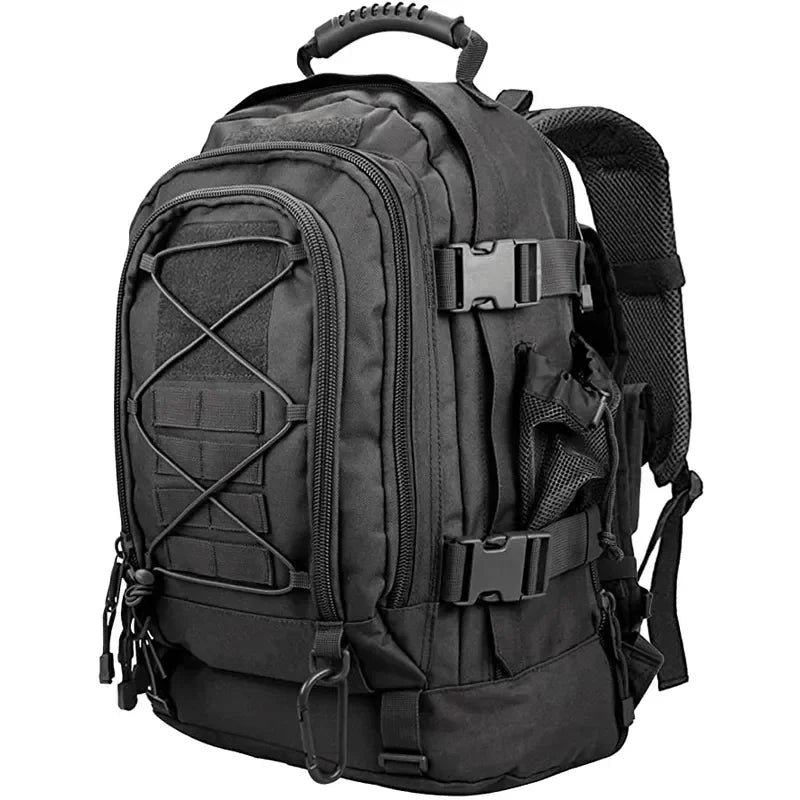 Extra Large 60L Tactical Water Resistant Backpack For Men & Women, For Camping, Fishing, Hiking, Travel & Laptop
