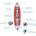 Inflatable Kayak Set: Includes Deluxe 86in Kayak Paddles and High-Output Pump – SuperTough PVC